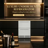 C-Vertical Embedded Dual Drawer Wine Cooler 145L Precise Temp 2 to 10 Degrees