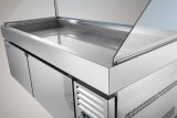 Support All-round Customization Commercial Kitchen Freezer Workbench Table Refrigerator With Glass Cover for Restaurant