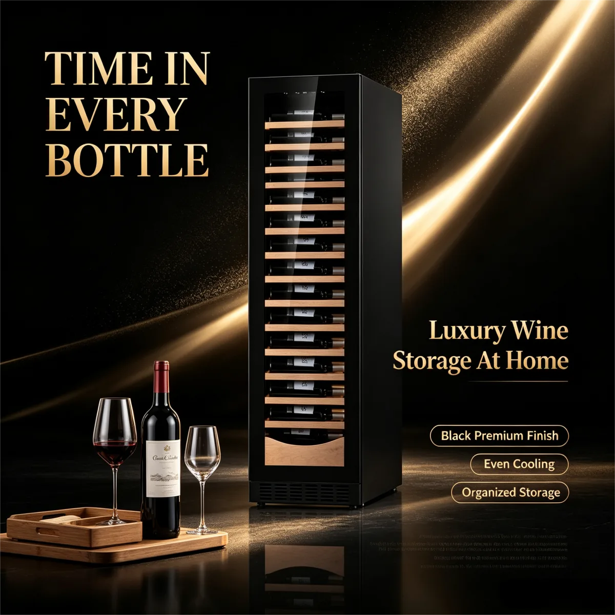 C-Dual Use Freestanding Embedded Wine Cooler 385L Adjustable Temp 5 to 20 Degrees