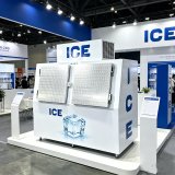 L-Factory OEM Ice Storage Freezer Custom Exterior Decal Horizontal Double Door Ice Merchandiser Freezer