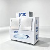 Outdoor Vertical Bagged Ice Merchandiser Double Lockable Door Upright Ice Storage Freezer with Custom Brand Stickers