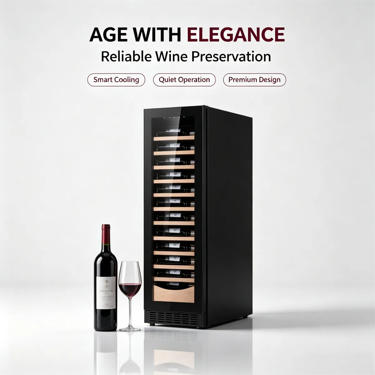 C-Digital Thermostat Compressor Vertical Wine Cabinet 385L Constant Preservation