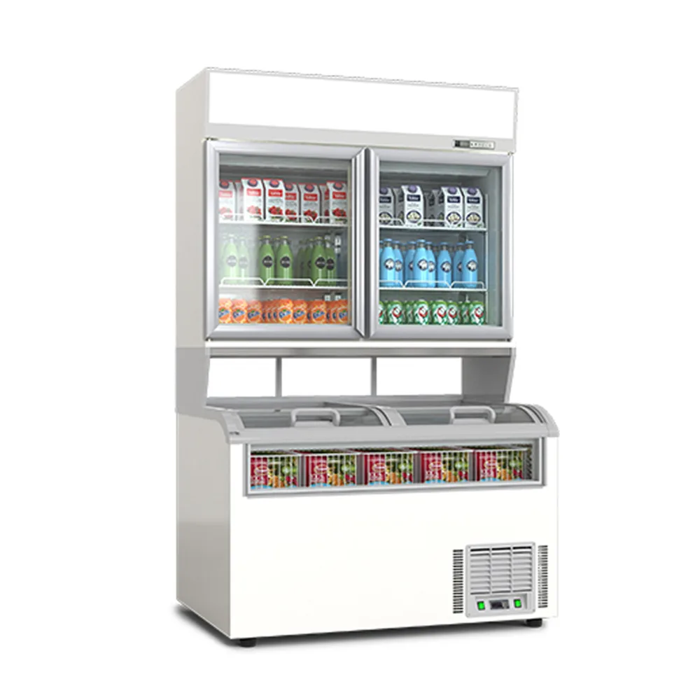 Two-Tier Combi Refrigerated Merchandiser with Independent Uniform Cooling Circulation System
