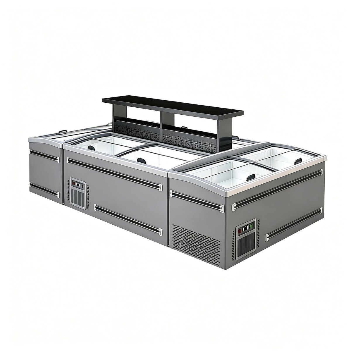 L-Supermarket Combined Island Refrigerated Showcase for Ice Cream Frozen Meat Display