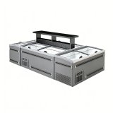 L-Supermarket Combined Island Refrigerated Showcase for Ice Cream Frozen Meat Display