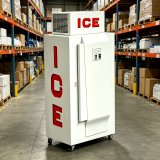L-Portable Upright Ice Merchandiser Freezer, Secure Lock Design Bagged Ice Storage Freezer for Outdoor Use