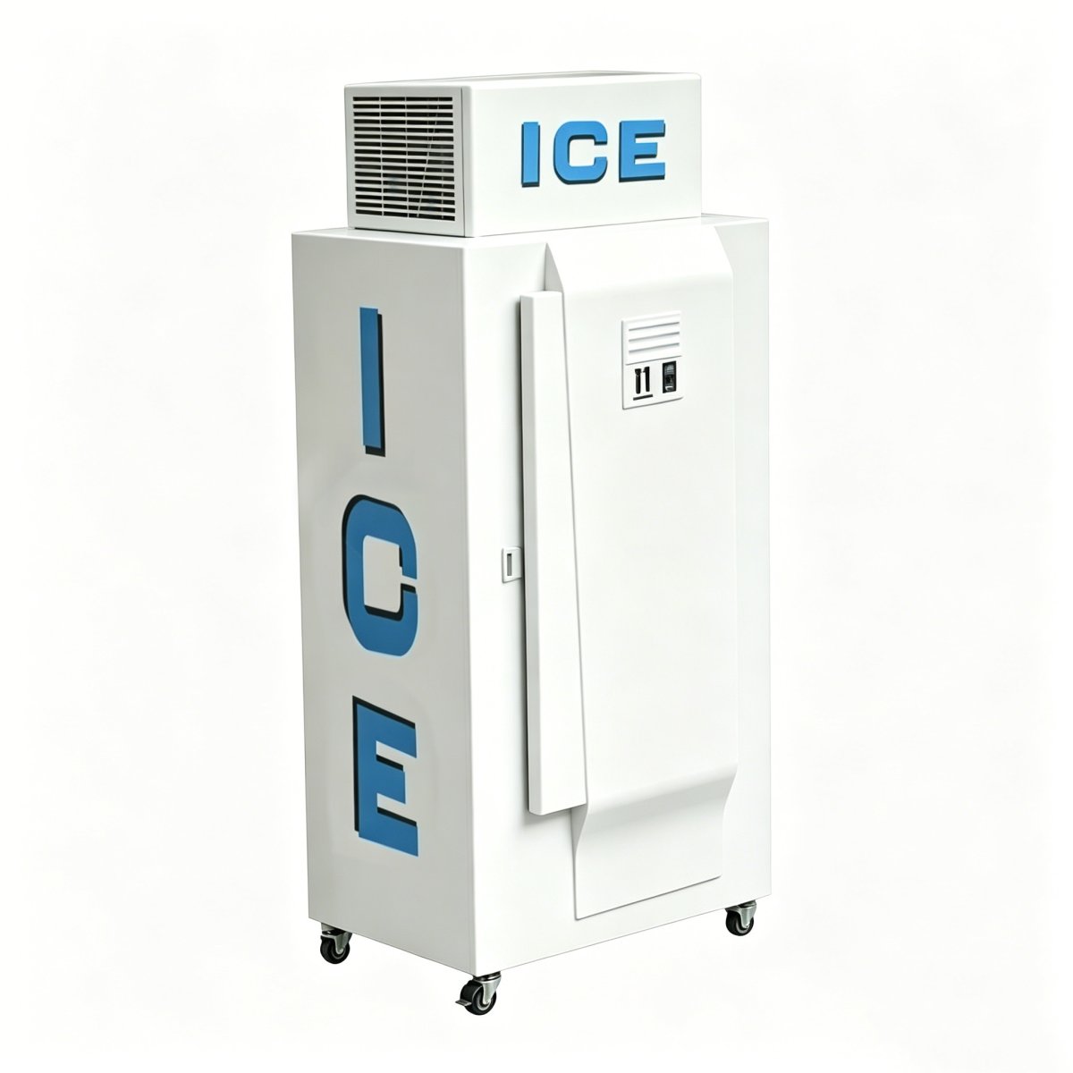 L-Large Capacity Upright Ice Storage Freezer Commercial Ice Merchandiser With Custom Sticker Available