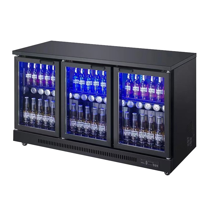 Single-Temperature Mini Fridge Cold Drinks & Beer Bar Refrigeration Equipment with Glass Door for Home & Office Use