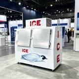 L-Custom Blue/Red ICE Pattern Commercial Ice Storage Freezer Horizontal Ice Merchandiser for Supermarket Beverage Shop