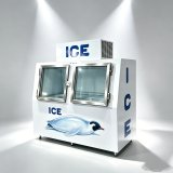 L-Commercial Ice Keep Freezer Horizontal Ice Storage Refrigerator for Storing Cube Ice Packed Ice in Gas Station