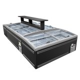 Low Temperature Low E Glass Sliding Door showcase Island Freezer for Meat