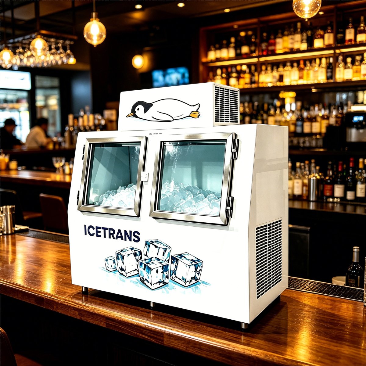 G-Energy Saving Double Door Ice Storage Cabinet for Hotel Bar Catering