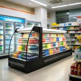 Frost Free Integrated Display Cooler LED Lighting Modular Open Chiller for Fresh Food Section