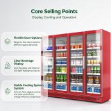Commercial Single Glass Door Beverage Cooler, Vertical Drink Display Refrigerator for Convenience Store
