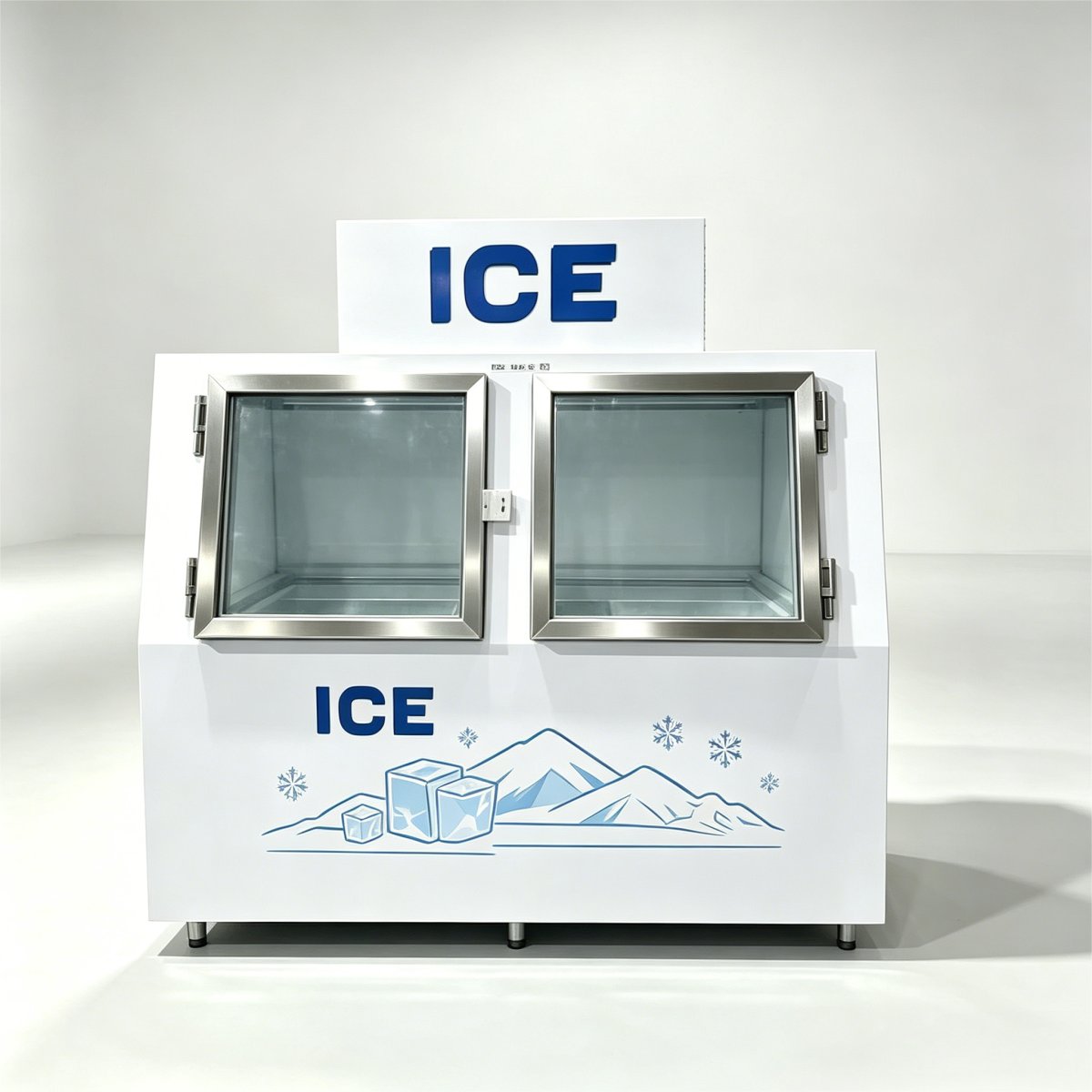 C-Energy Saving Double Door Ice Storage Freezer with Fast Uniform Cooling for Seafood Market