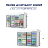 Air Cooling Rear Access Display Refrigerator Food Grade Glass Door Merchandiser for Convenience Store