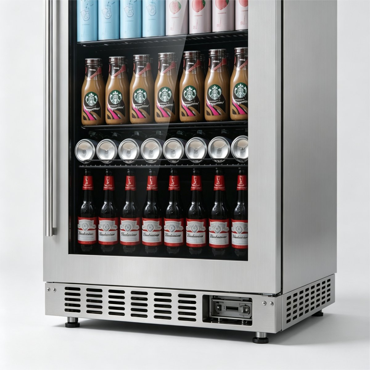 C-Household Commercial Beverage Cooler 145L Vertical Beer Display Cabinet