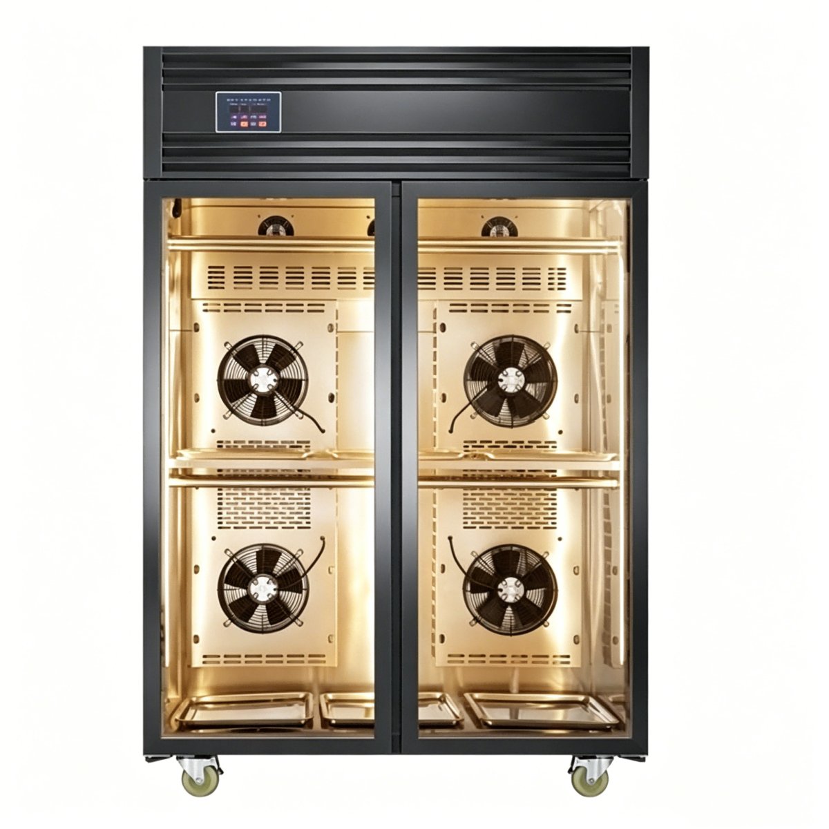 L-Commercial Double Glass Door Duck Air-Drying Cabinet Constant Temperature Humidity Meat Drying Display Fridge