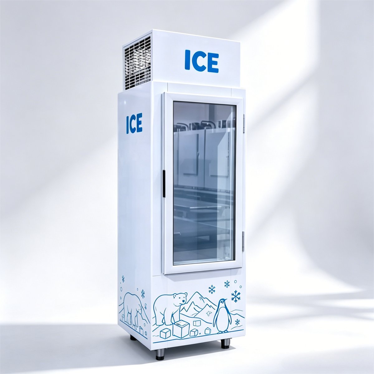 C-Single Chamber Direct Cooling Ice Storage Freezer Fast Refrigeration Design with Adjustable Support Legs
