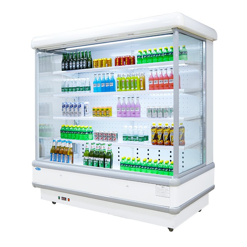 CE Open Display Fruit Vegetable Meat Supermarket Fridge Freezer