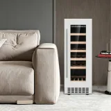 L-Single Glass Door Wine Cooler Stainless Steel Frame Built-in Undercounter Wine Fridge Home Wine  Cabinet