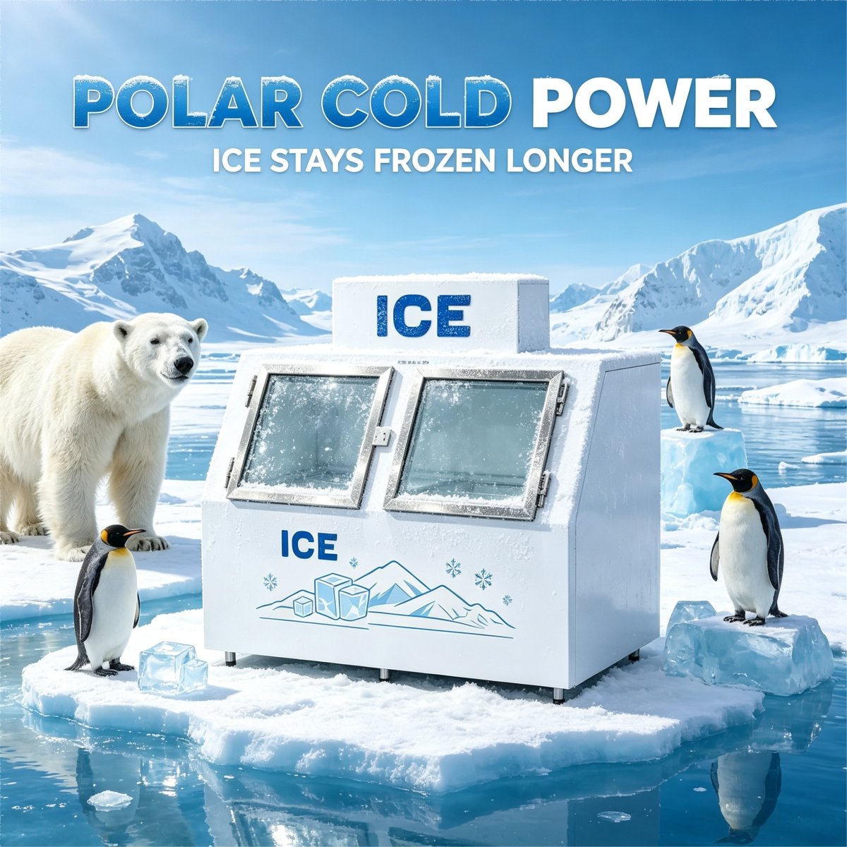 C-Low Noise Energy Saving Double Door Ice Storage Freezer Fast Cooling System for Ice Wholesale