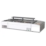White Double Sliding Lid Island Freezer Energy Saving Frozen Dessert Meat Display Cabinet