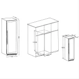 L-Luxury Narrow Wine Cabinet Digital Control UV-Free LED Commercial Wine Display Refrigerator