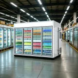 Anti-Fog Glass Back Stock Beverage Cooler Large Capacity Commercial Display Fridge With Rear Door