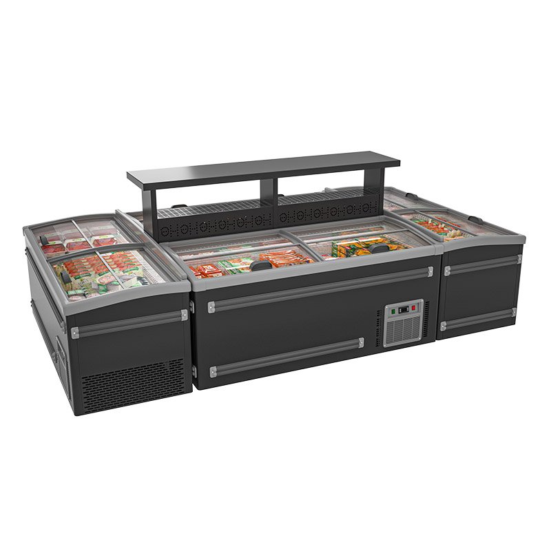 Commercial Cabinet Island Aht Refrigerator Sliding Glass Ice Lolly Freezer