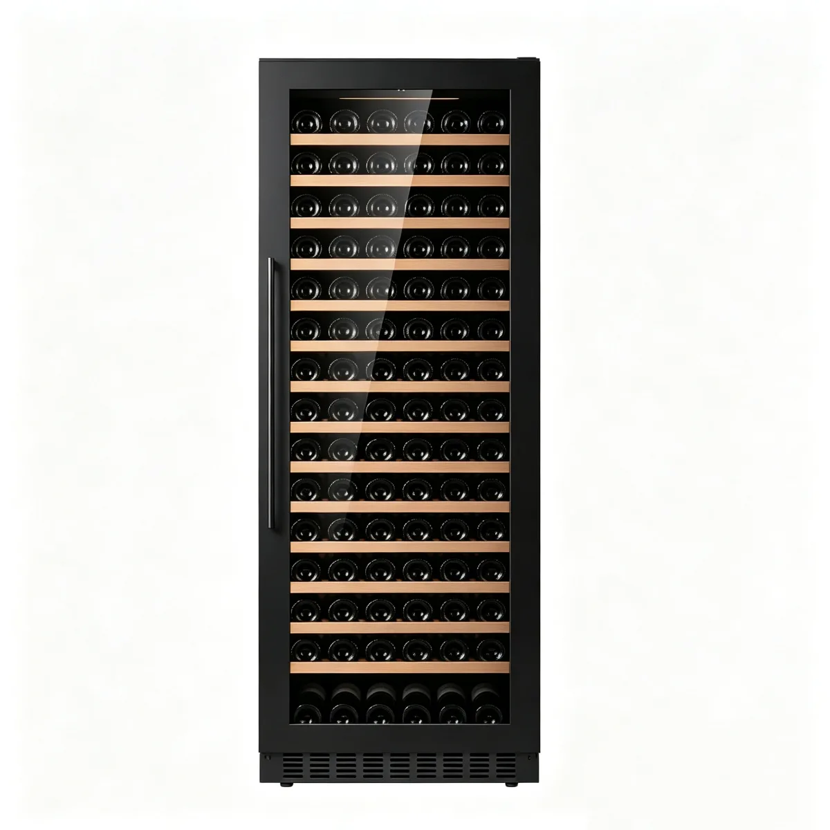 G-Commercial Extra Big Wine Cooler With Pull Out Beech Wood Shelves