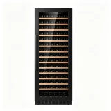 G-Commercial Extra Big Wine Cooler With Pull Out Beech Wood Shelves