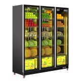 Commercial Fresh Fruit Refrigerators for Fruits and Vegetables Glass Door Vertical Display Cabinet
