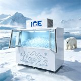 C-Custom Printed Double Door Ice Storage Freezer Fast Cooling Design for Ice Wholesale Stores