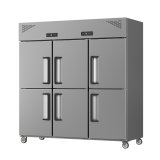 High End Kitchen Double Temperature Fridge Freezer Ss Steel Commercial Fridge Merchandiser