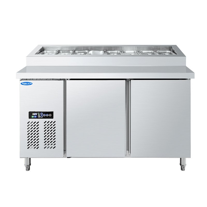 Single-Temperature 220V Digital Sandwich Prep Table Cooler Top Salad Bar Display Fridge Meat Seafood Drink Storage Kitchen