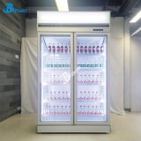 OEM ODM Commercial Beverage Coolers Beer Fridge 2 Door Refrigerator for Shop
