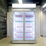 Glass Door Double Beer Fridge Freezer  Pepsi Fridge