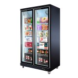 Dairy Freezer Counter Double Door Display showcase Freezer Double Door