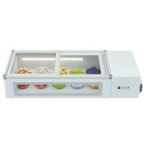 BEILI Small Display Fridge Counter Top Double Door Table Top Fridge