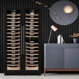 L-  Air Cooling Wine Cooler Temperature Memory Door Open Alarm Single Glass Door Vertical Wine Fridge