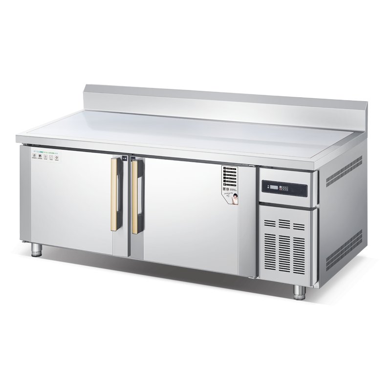 Workbench Cooler Undercounter Freezer Kitchen Refrigerated Equipment Glass Door Work Table Chiller
