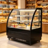 Cake Display Showcase Stainless Steel Interior Commercial Cooling Cabinet