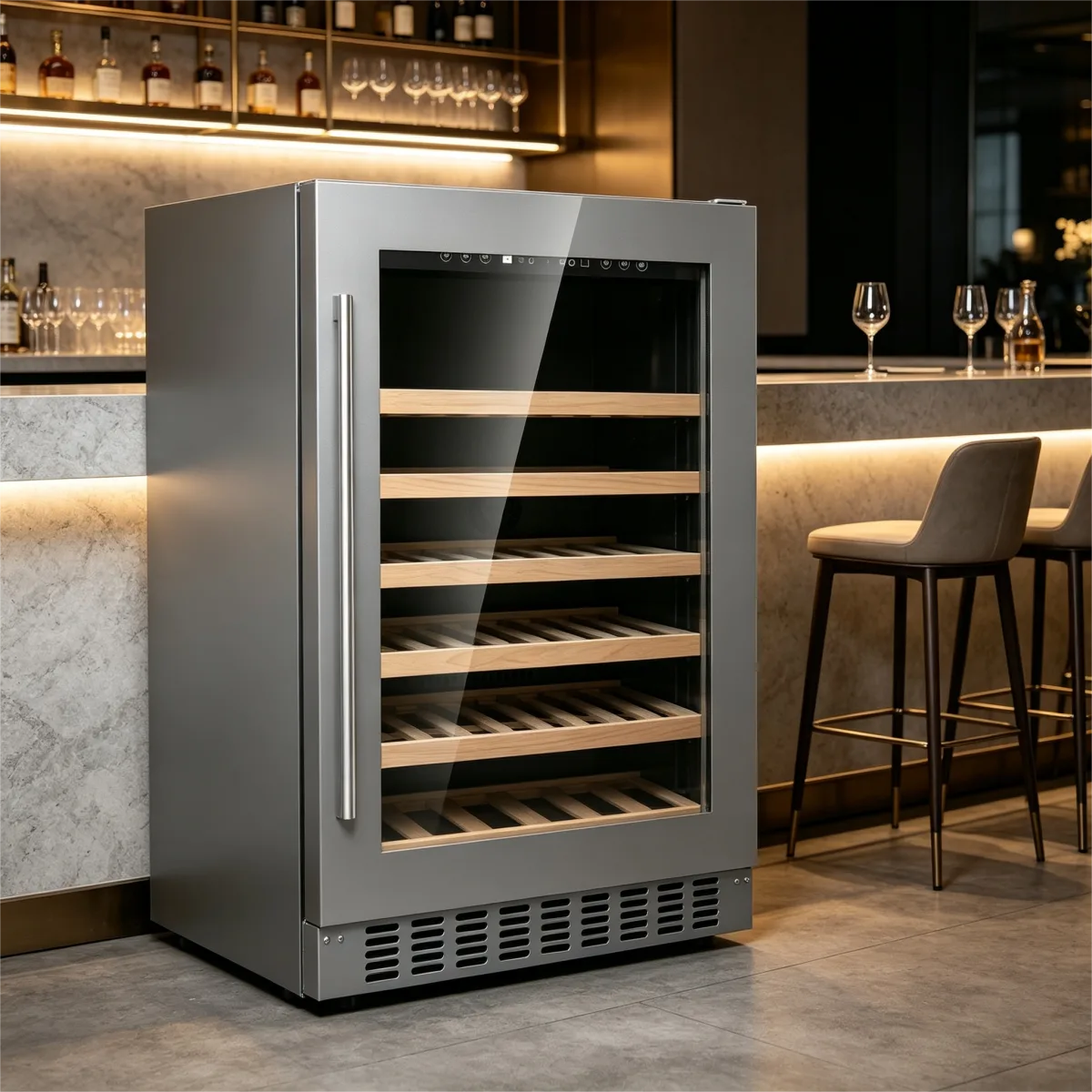 G-145L Single Zone Built in Wine Cooler Holds 54 Bottles