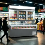 Light Sliding Curved Glass Lid Combi Freezer Reduce Cold Air Loss for Daily Frozen Product Sales