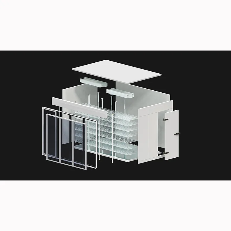 Air Cooling Rear Access Display Refrigerator Food Grade Glass Door Merchandiser for Convenience Store