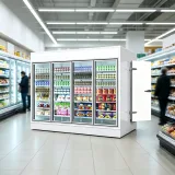 Walk-in Glass Door Display Fridge Freezer Food Grade Commercial Refrigeration Equipment