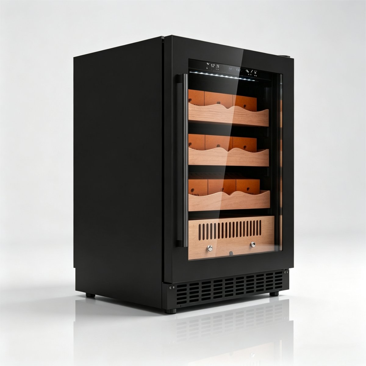 C-Dual Use Freestanding Built-in Cigar Cooler 145L Precise Temp Range 16 to 22 Degrees