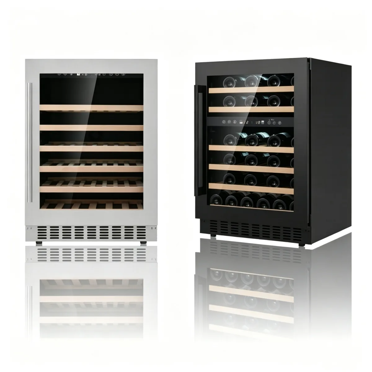 L- Small Built in Wine Cabinet Temperature Memory Function Slim Vertical Household Wine Display Cooler