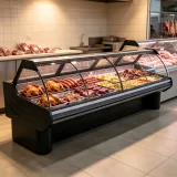 Commercial Arc Glass Pastry & Deli Combined Refrigerated Showcase Air Cooling Cake Cooked Food Display Cooler